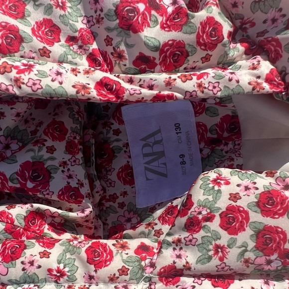 Zara quilted floral jacket with scarf - Picture 4 of 5